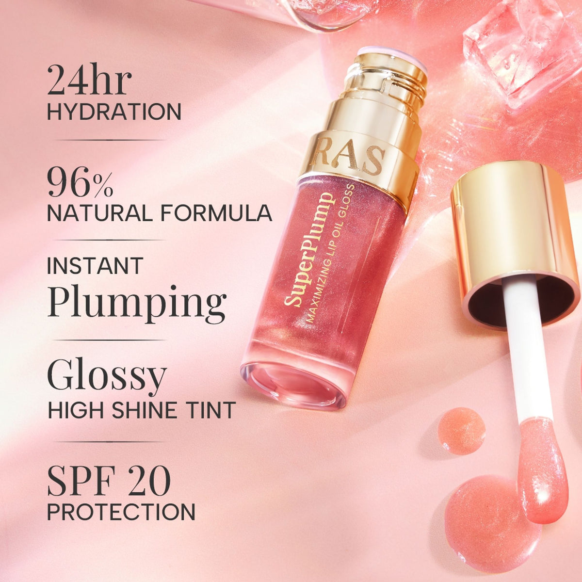 RAS Luxury Oils Super Plump Maximizing Lip Oil Gloss - Prism Glow