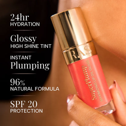 RAS Luxury Oils Super Plump Maximizing Lip Oil Gloss - Peach Glow