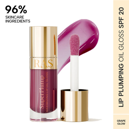 RAS Luxury Oils Super Plump Maximizing Lip Oil Gloss - Grape Glow
