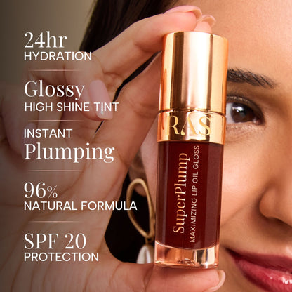 RAS Luxury Oils Super Plump Maximizing Lip Oil Gloss - Grape Glow