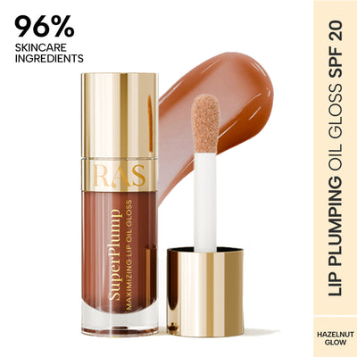 RAS Luxury Oils Super Plump Maximizing Lip Oil Gloss - Hazelnut Glow