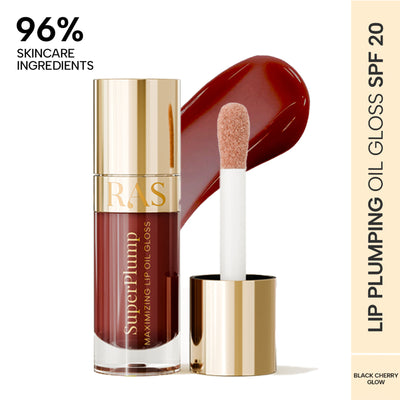RAS Luxury Oils Super Plump Maximizing Lip Oil Gloss - Black Cherry Glow