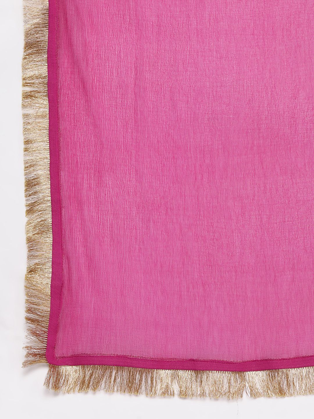 Indyancart VA Women's Fuchsia Kurta with Trousers & With Dupatta