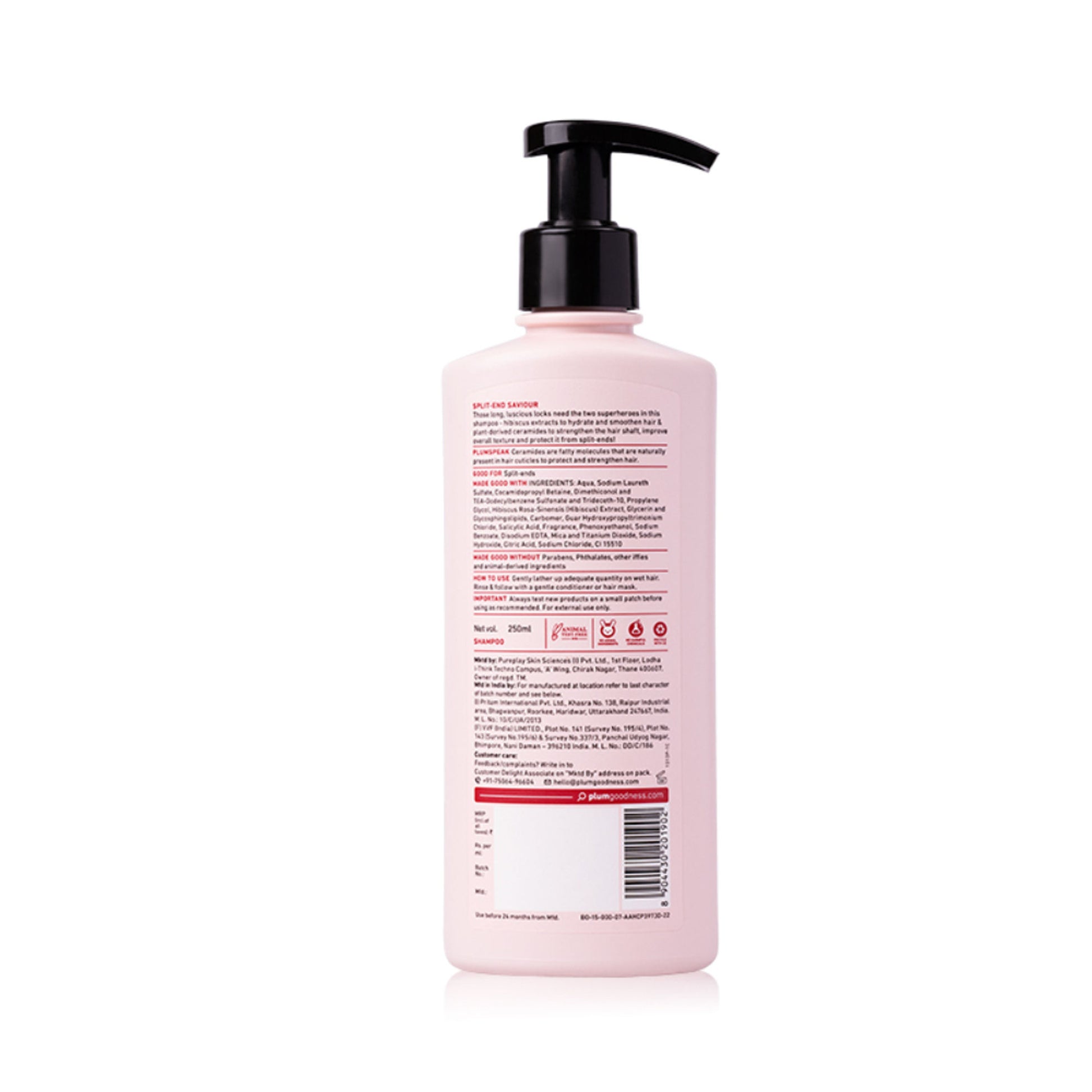 Plum Hibiscus & Ceramides Long & Healthy Shampoo For Smooth Hair