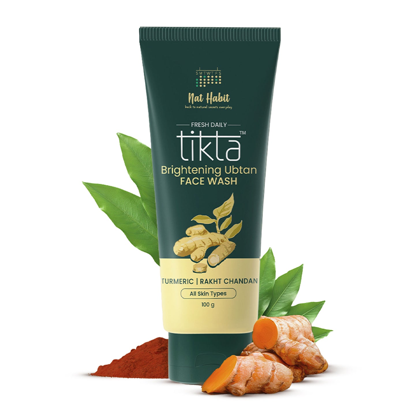 Nat Habit Hibiscus Hair Growth Hair Mask for Dry and Frizzy Hair & Brightening Ubtan Face Wash,Detan