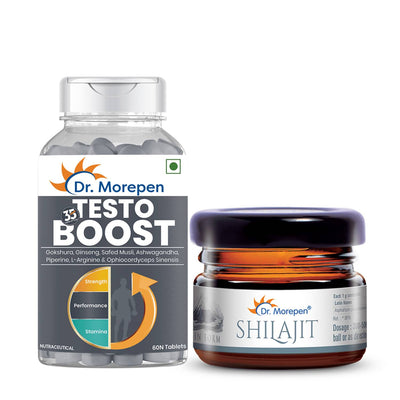 Dr. Morepen Natural & Pure SJ Resin and Testo Boost Tablets Combo