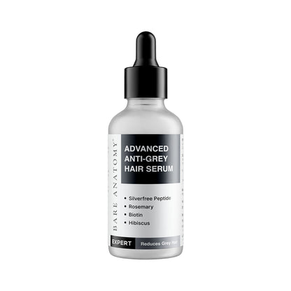 Bare Anatomy Advanced Anti-Grey Serum , Reduces Hair & Beard Greying, Non-Sticky, Odorless