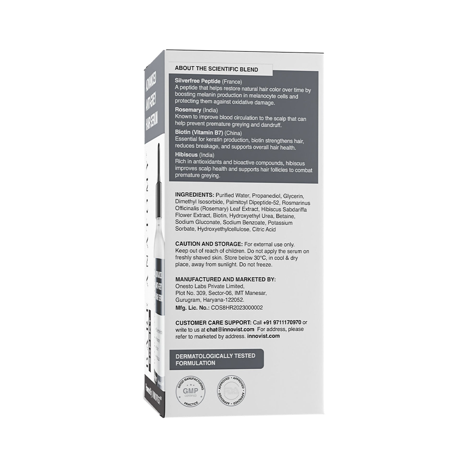 Bare Anatomy Advanced Anti-Grey Serum , Reduces Hair & Beard Greying, Non-Sticky, Odorless