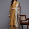 Dhiyona VA Women'sWoven Design Kurta With Palazzos & Dupatta