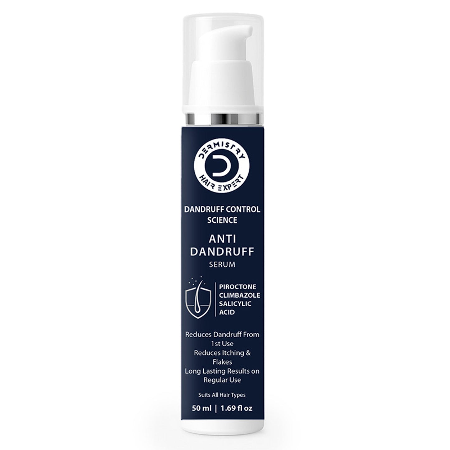 DERMISTRY Anti Dandruff Hair Serum Piroctone Climbazole Salicylic Acid For Flakes Dry Itchy Scalp
