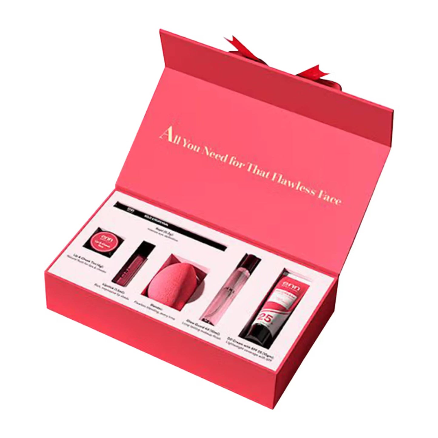 ENN The Glam Edit Makeup Kit, DD Cream, Kajal, Lipstick, Tint, 4-in-1 Mist & Blender Gift Set