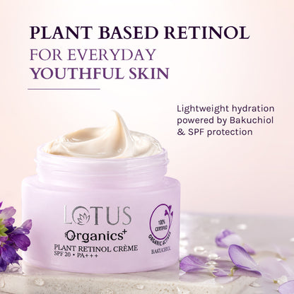 Lotus Organics + Bakuchiol Plant Retinol Creme SPF 20 PA +++