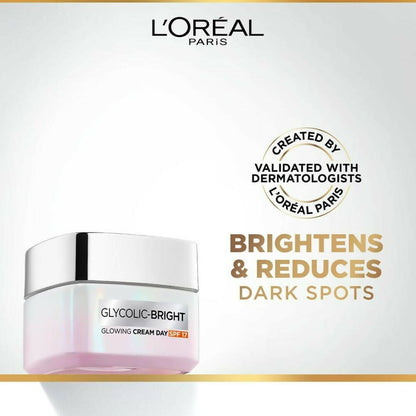 L'Oreal Paris Glycolic Bright Day Cream With SPF 17 - Indyancart
