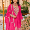 Dhiyona IE Floral Embroidered Mirror Work Sequinned Anarkali Kurta With Dhoti & Dupatta