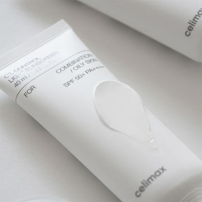 Celimax Oil Control Light Sunscreen SPF 50+ PA+++, Oil-Free, Non-Greasy UV Protection