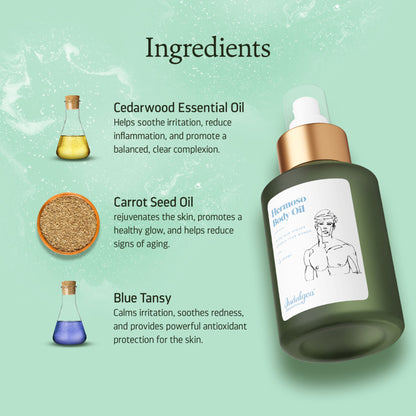 Indulgeo Essentials Hermoso Body Oil For Men, Helps in Reducing Dryness & Dullness