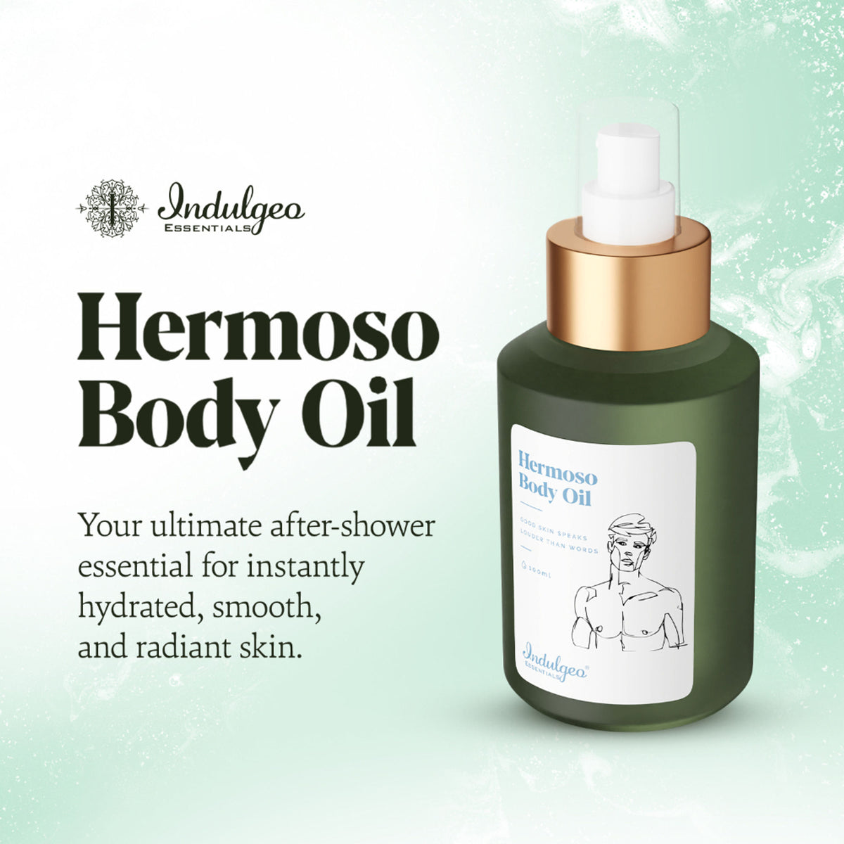 Indulgeo Essentials Hermoso Body Oil For Men, Helps in Reducing Dryness & Dullness