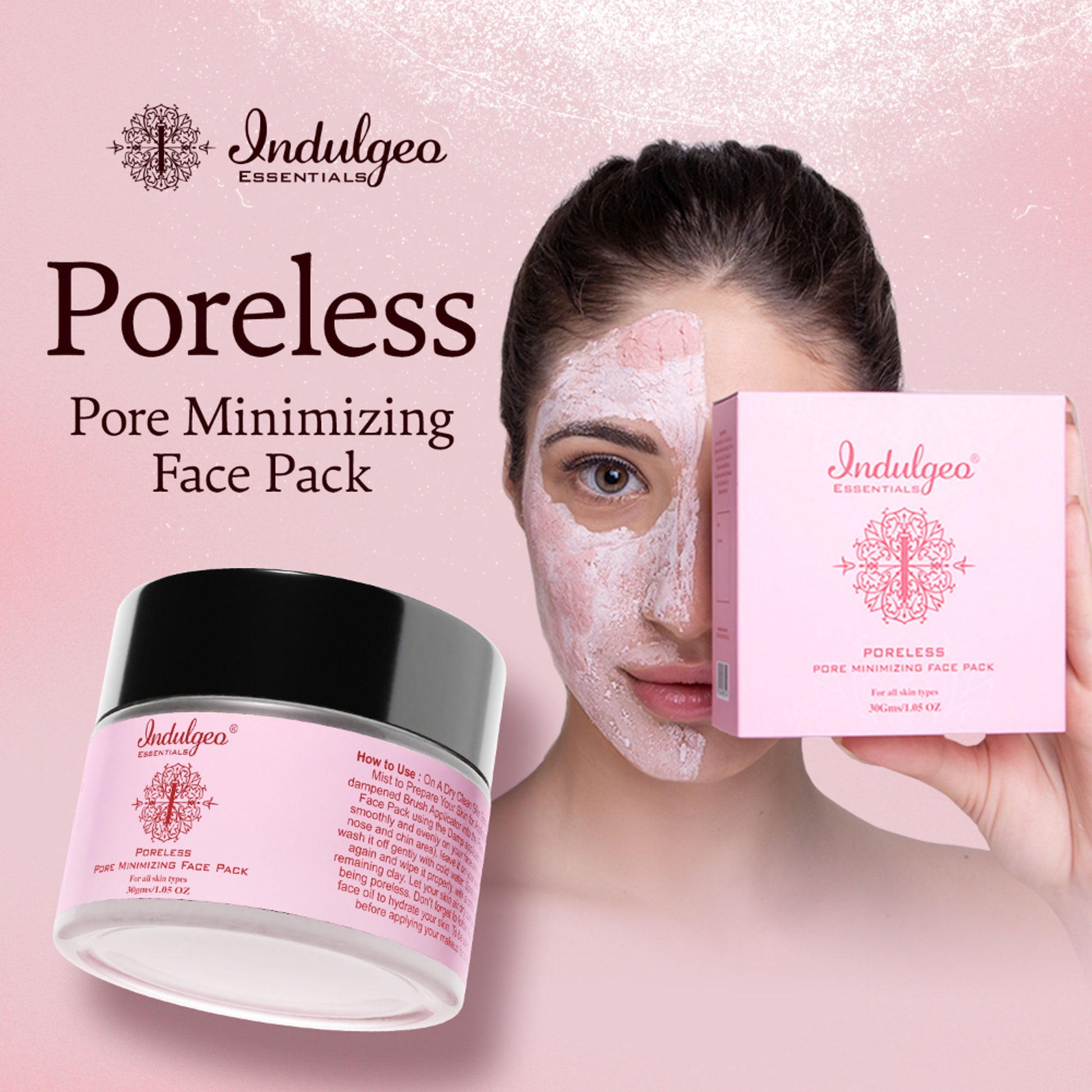 Indulgeo Essentials Pore Minimizing Detan Clay Face Pack For Acne & Blackheads