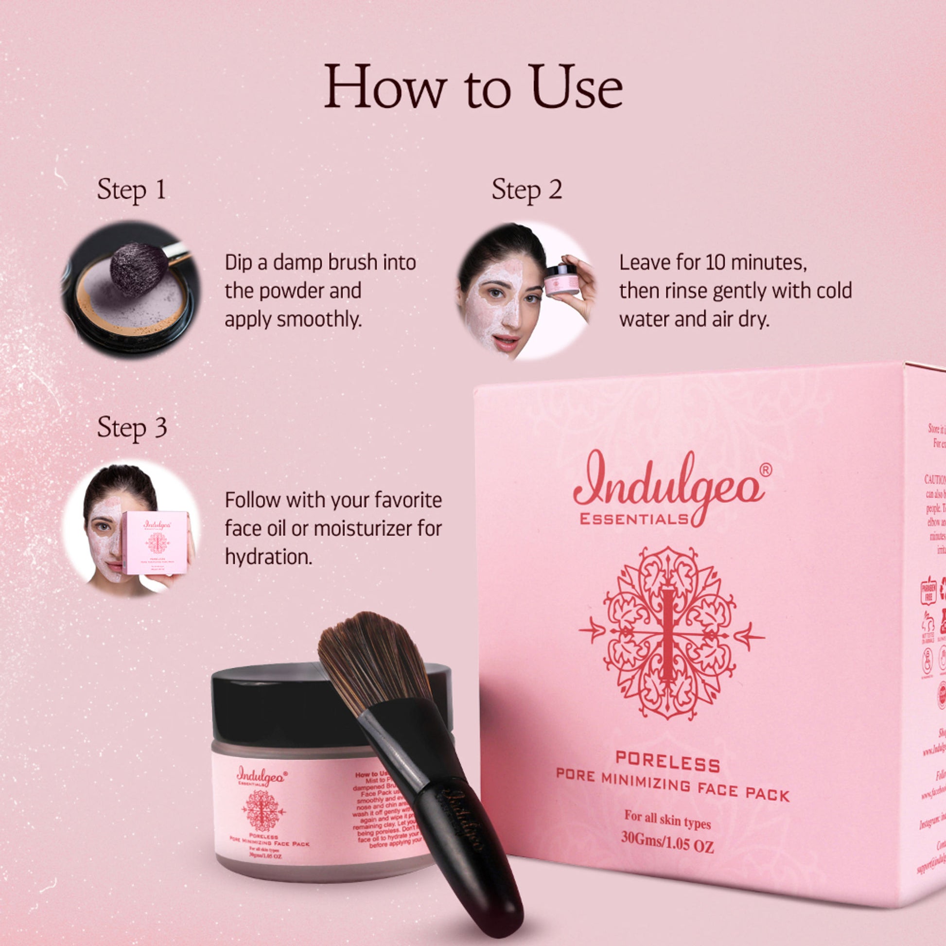 Indulgeo Essentials Pore Minimizing Detan Clay Face Pack For Acne & Blackheads