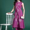 Dhiyona IE Floral Embroidered Thread Work Pure Cotton Kurta with Palazzos