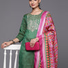 Dhiyona VA Women's Ethnic Motifs Embroidered Kurta with Trousers & With Dupatta