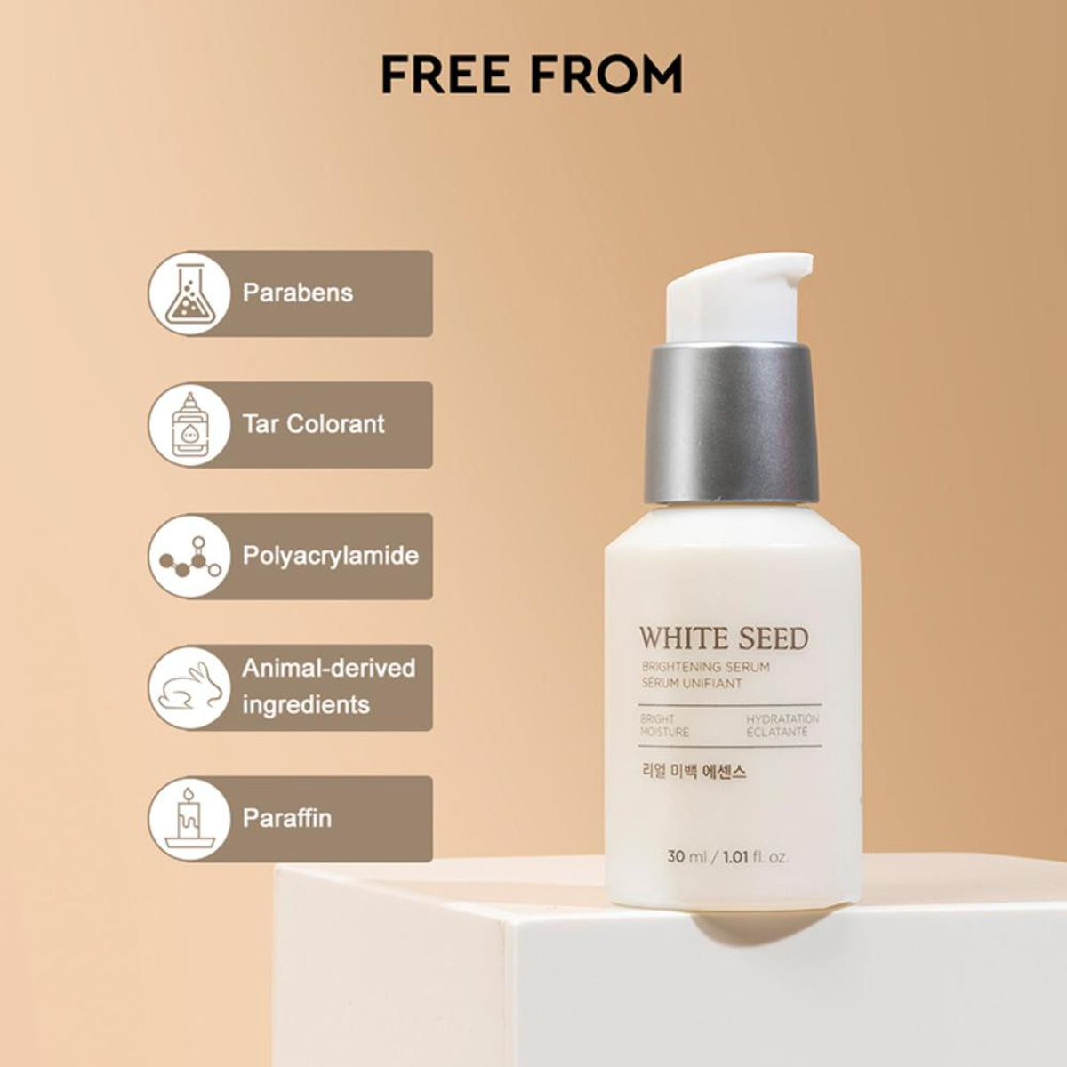 The Face Shop White Seed Serum With Niacinamide & Hyaluronic Acid, Fights Dullness & Blemishes