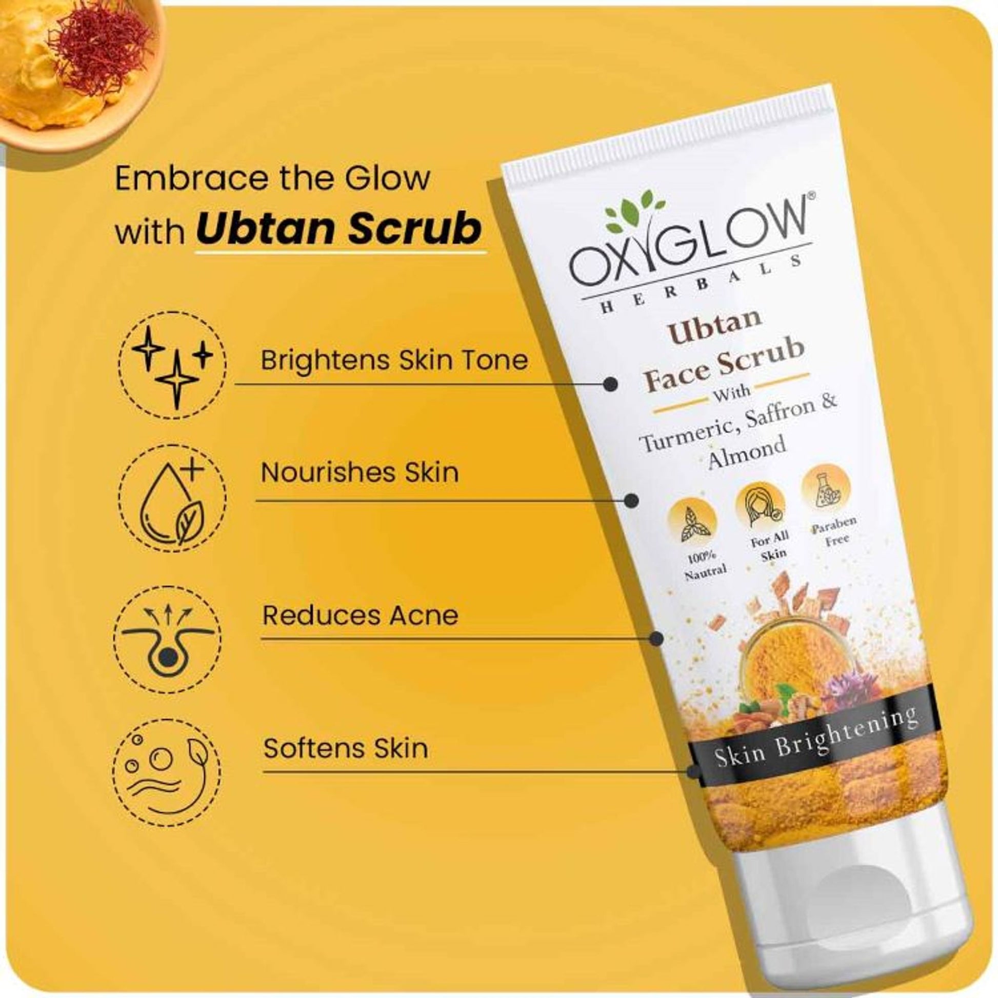 Oxyglow Herbals Ubtan Scrub