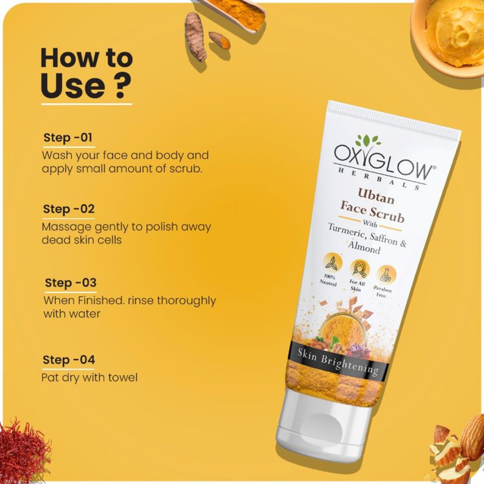 Oxyglow Herbals Ubtan Scrub