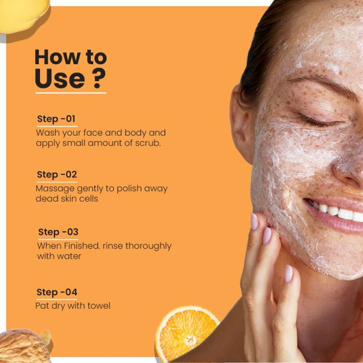 Oxyglow Herbals Vitamin C Scrub, Niacinamide & Aloe Vera