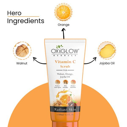 Oxyglow Herbals Vitamin C Scrub, Niacinamide & Aloe Vera