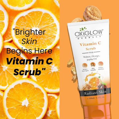 Oxyglow Herbals Vitamin C Scrub, Niacinamide & Aloe Vera