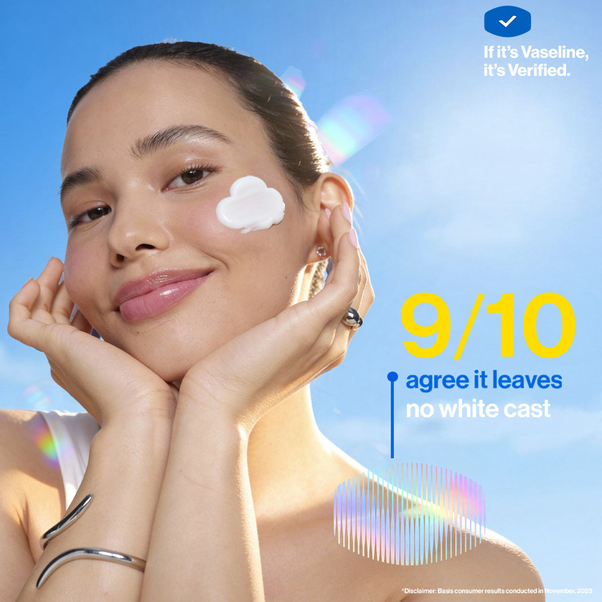 Vaseline Cloud Soft SPF 50 Light Moisturiser with Ceramides & Hyaluron for Non-Sticky Hydration