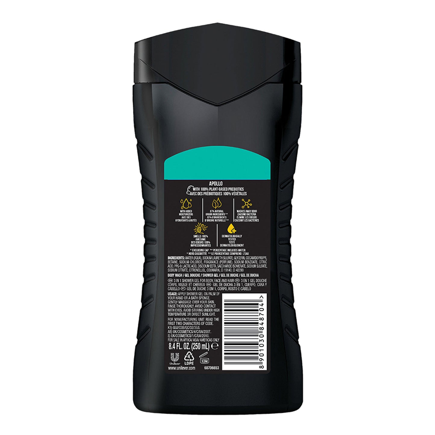 Axe Apollo 3 In 1 Body, Face & Hair Wash For Men