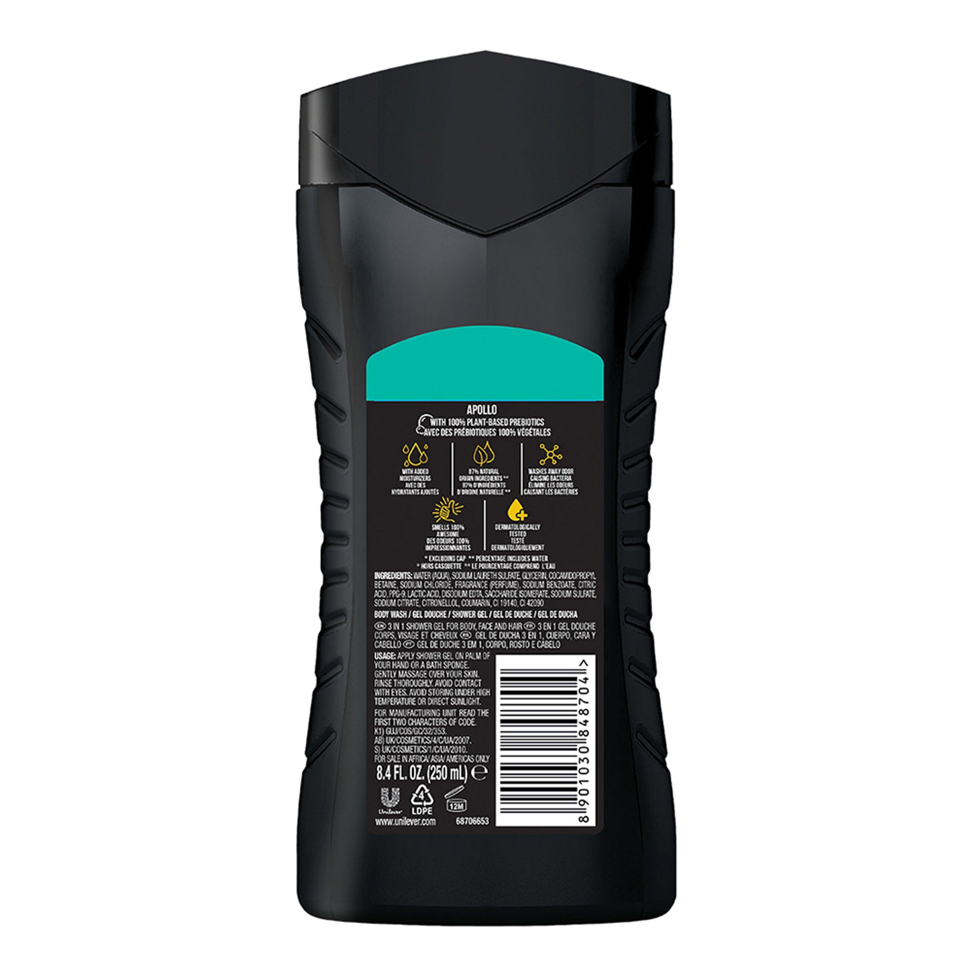 Axe Apollo 3 In 1 Body, Face & Hair Wash For Men