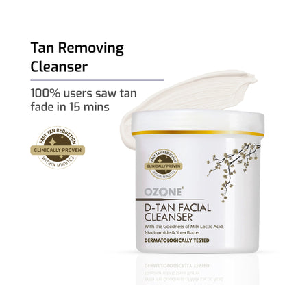 Ozone D Tan Facial Cleanser With The Goodness Of Cucumber, Milk & Shea Butter
