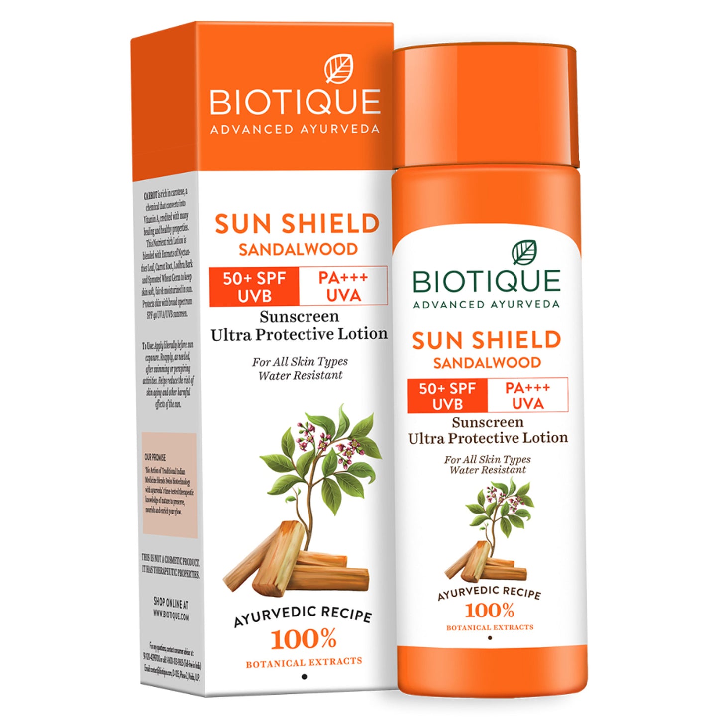 Biotique Bio Sun Shield Sandalwood Ultra Protective Face Lotion SPF 50+ Sunscreen