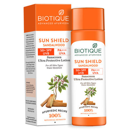 Biotique Bio Sun Shield Sandalwood Ultra Protective Face Lotion SPF 50+ Sunscreen