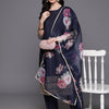 Indyancart IE Ethnic Motifs Embroidered Regular Zardozi Liva Kurta with Trousers & With Dupatta