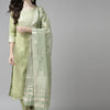 Dhiyona IE Women Green Yoke Design Regular Kurta with Palazzos & Dupatta
