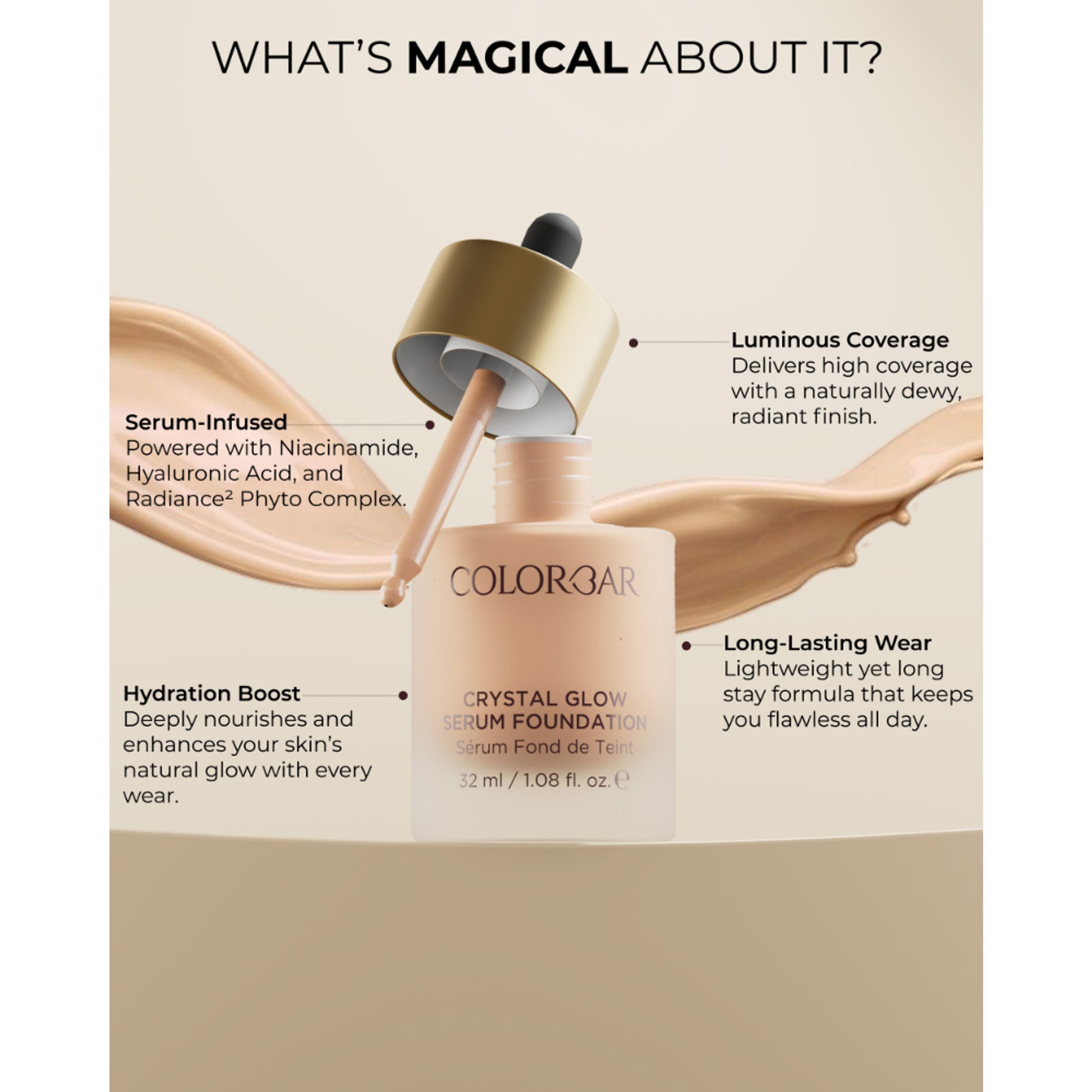 Colorbar Crystal Glow Serum Foundation - Sfw 8.1