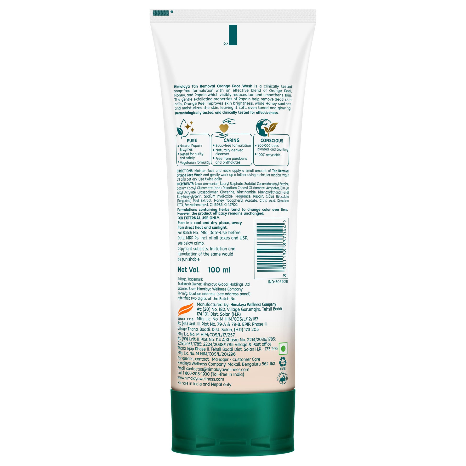 Himalaya Tan Removal Orange Face Wash