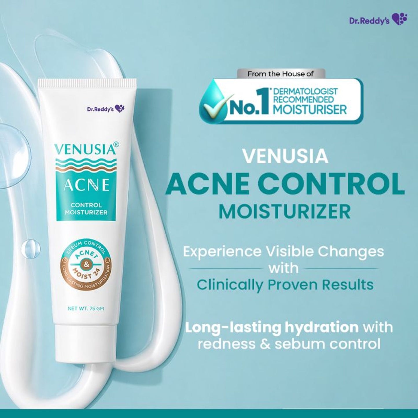 Venusia Acne Control Moisturizer| Oily Skin Friendly| Lightens Acne Scars|75g
