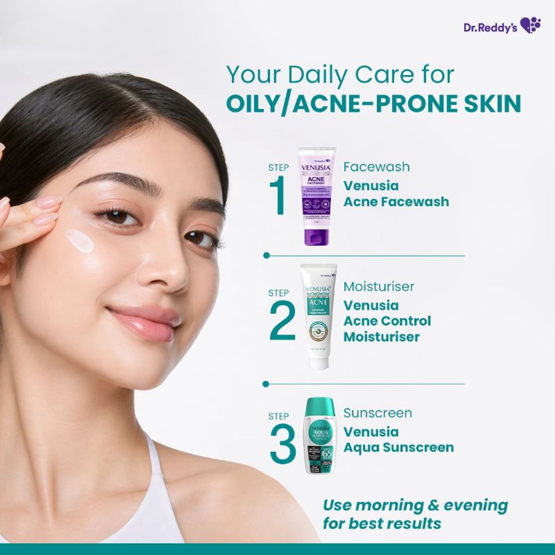Venusia Acne Control Moisturizer| Oily Skin Friendly| Lightens Acne Scars|75g