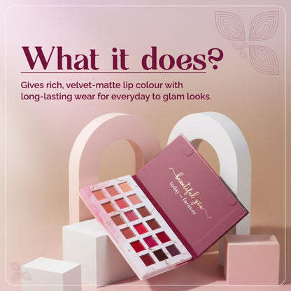 Aflairza Velvet Luxe 18-Shade Lip Palette