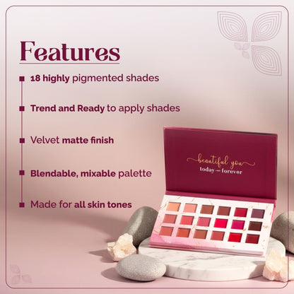 Aflairza Velvet Luxe 18-Shade Lip Palette
