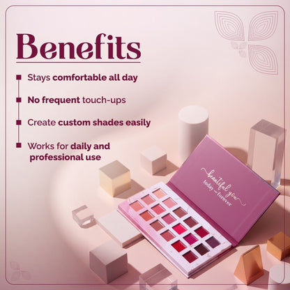 Aflairza Velvet Luxe 18-Shade Lip Palette