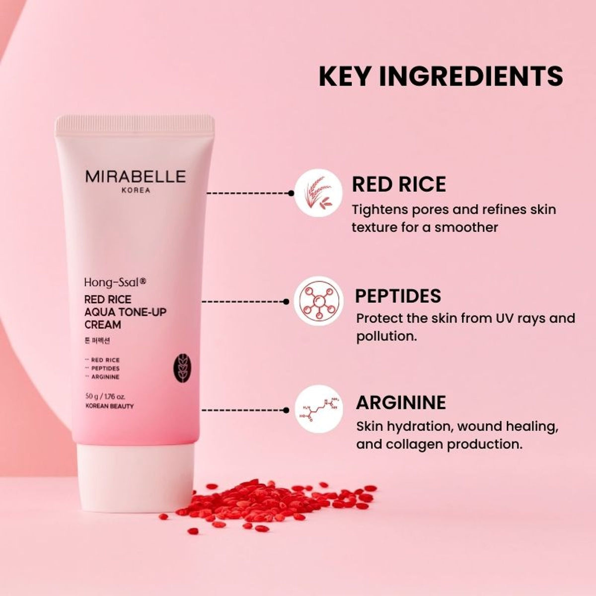Mirabelle Korea Red Rice Aqua Tone Up Cream