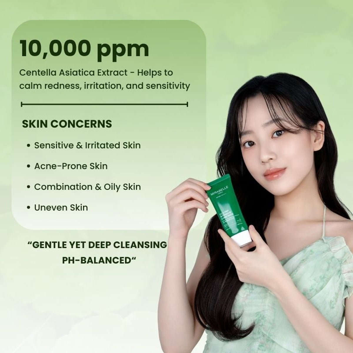 Mirabelle Korea Cica + Peptide Intensive Face Wash