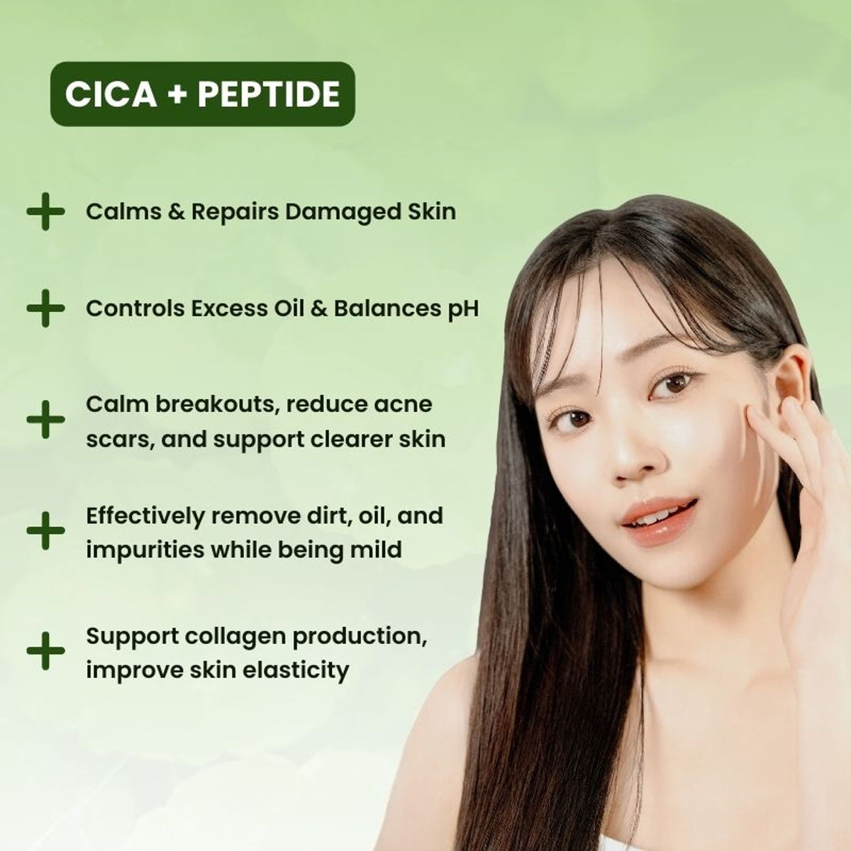 Mirabelle Korea Cica + Peptide Intensive Face Wash