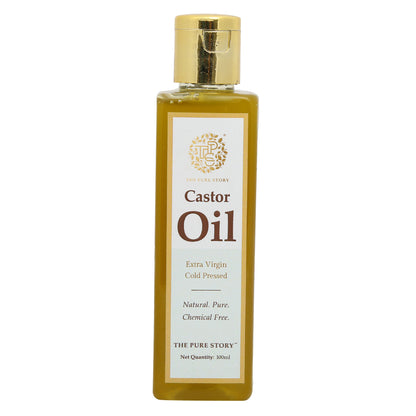 The Pure Story Natural Cold Pressed Oil for Skin & Hair with Castor